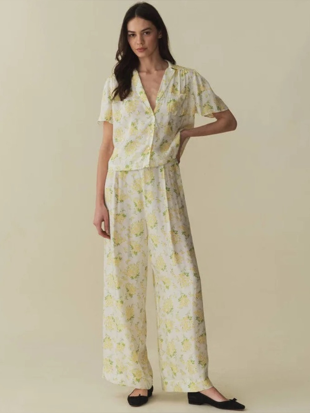 DÔEN Lani Pant in Salt May Bell Floral | L